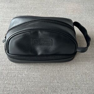 Original Penguin Black Faux-Leather Toiletry Case